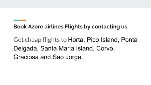 Azores Airlines Reservations