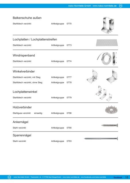 Übersicht Katalog