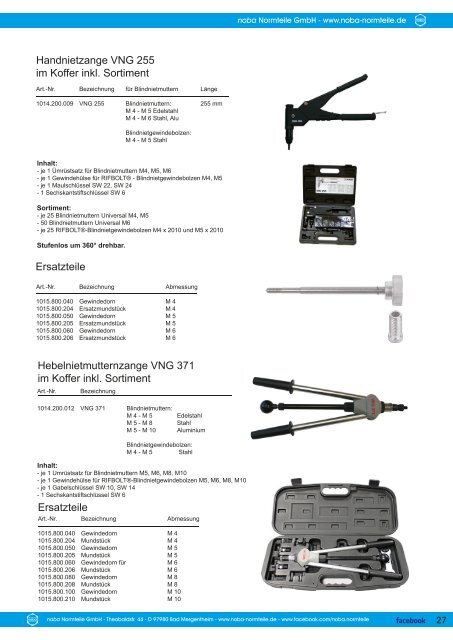 Übersicht Katalog