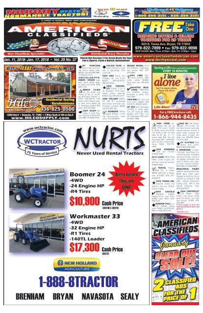 American Classifieds Jan. 11th Edition Bryan/College Station