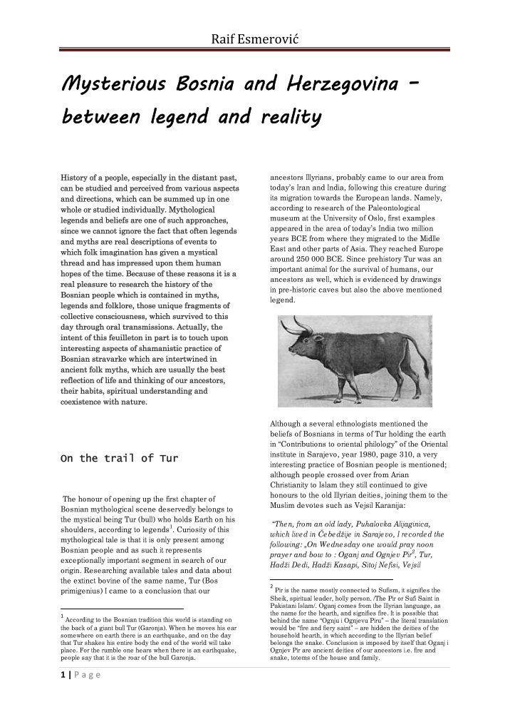 Bosnia-Mythology Magazines
