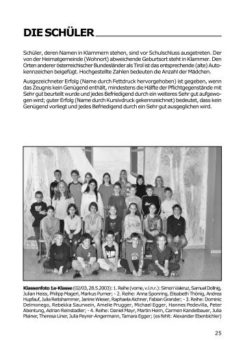 DIE SCHÜLER