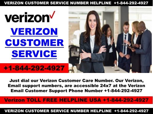Verzion Customer Toll Free Helpline +1-844-292-4927 USA