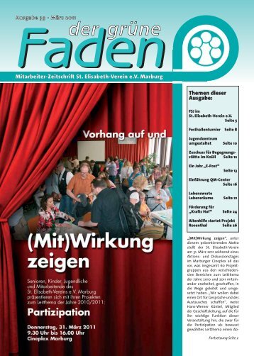 Der grüne Faden - St. Elisabeth-Verein eV Marburg