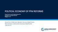 The World Bank's 'Political Economy of PFM Reforms' Book Launch Presentation