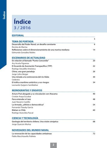 Índice Revista de Marina 952