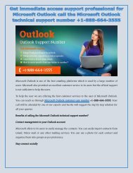 Solve your multiple problems call the Microsoft Outlook Customer support number +1-888-664-3555