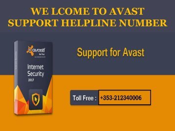 Avast Technical Support Number Ireland +353-212340006