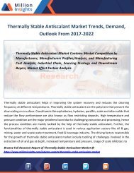 Thermally Stable Antiscalant Market Trends, Demand, Outlook From 2017-2022
