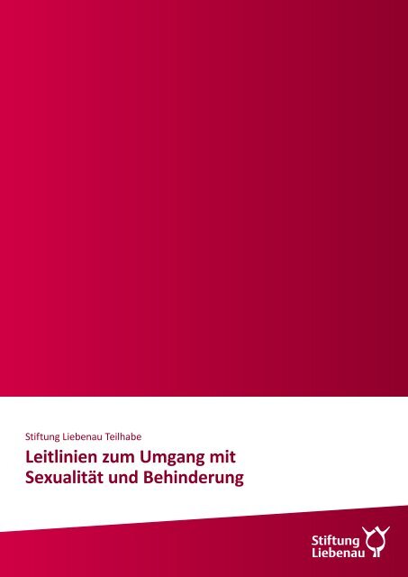 Leitlinien zum Umgang mit Sexualität und Behinderung