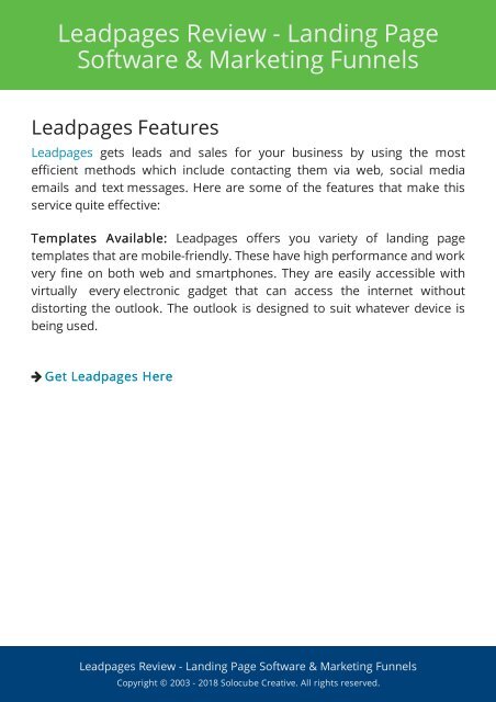 Leadpages Review - Landing Page Software &amp; Marketing Funnels