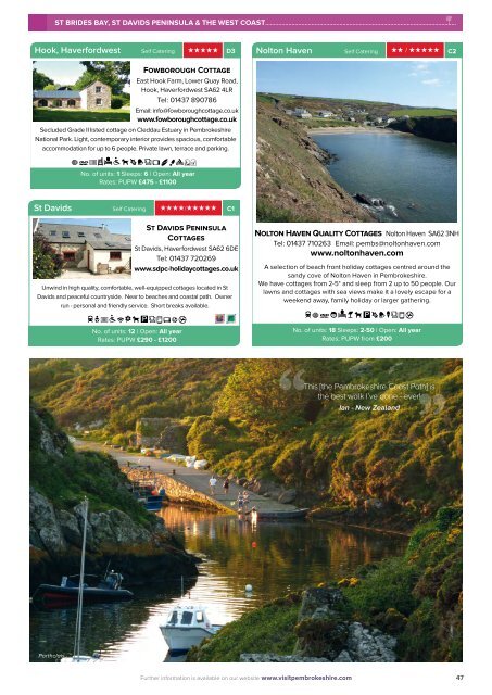 Visit Pembrokeshire 2018