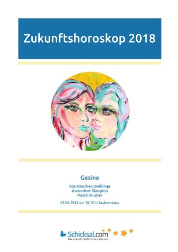 Zwillinge Zukunftshoroskop 2018