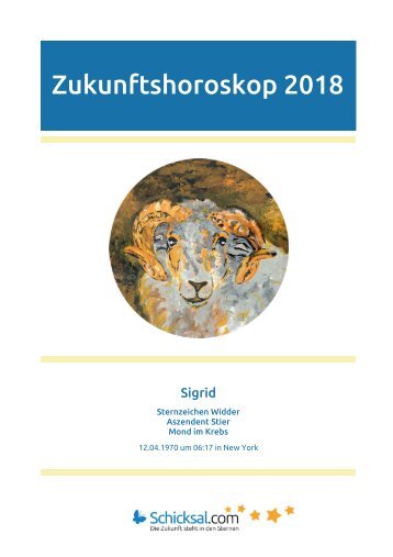 Widder Zukunftshoroskop 2018 