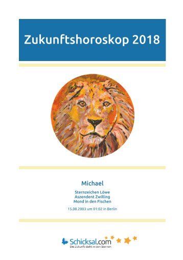 Löwe Zukunftshoroskop 2018