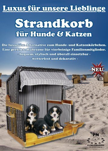 Flyer Strandkorb für Hunde und Katzen