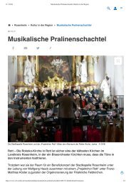 Musikalische Pralinenschachtel _ Kultur in der Region