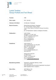 Lantal Textiles: Group Portrait and Fact Sheet