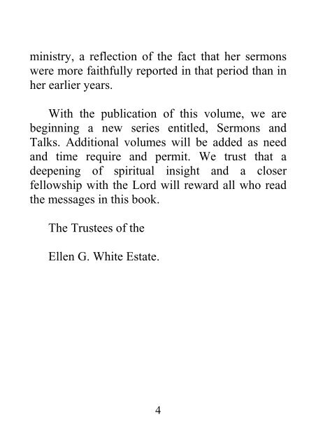 Sermons and Talks, Volume 1 - Ellen G. White