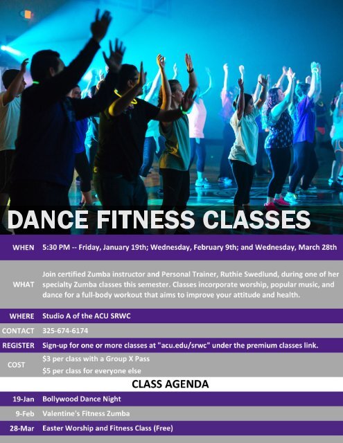 Premium Classes Spring 2018