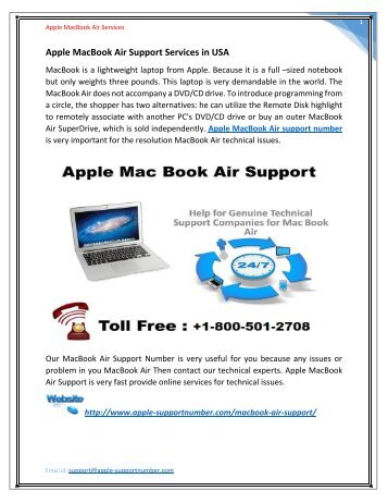 MacBook Air Support Number- 1800 501 2708, Get Instant Tech Support