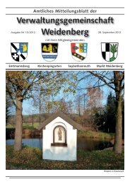 Gemeinde Seybothenreuth - Verwaltungsgemeinschaft Weidenberg