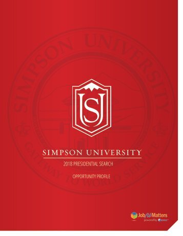 Simpson President Opportunity Profile 2018