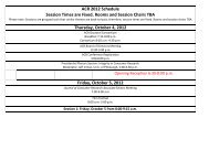 ACR 2012 Schedule Session Times are Fixed. Rooms and Session ...