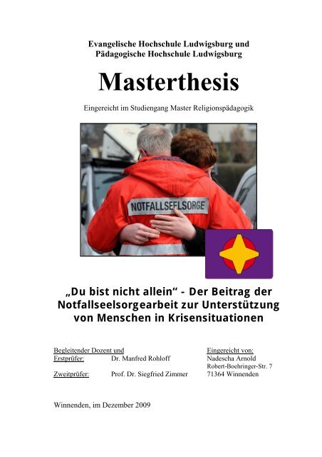 Masterthesis Notfallseelsorge In Deutschland