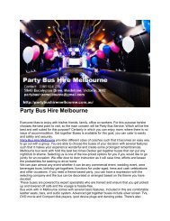 Party Bus Hire Melbourne 1
