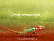 Signage Printing Australia - Chameleon Print Group 