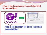 What Is the Procedure for Access Yahoo Mail Account Offline?