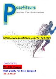 [2018 New] High Pass Rate Pass4itsure 70-734 Dumps PDF Online Exam With New Discount