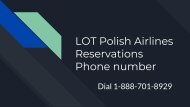 LOT Polish Airlines Reservations Phone number