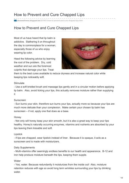 does vitamin c prevent chapped lips Lip Treatment Chapped Lips? Get Soft, Supple,