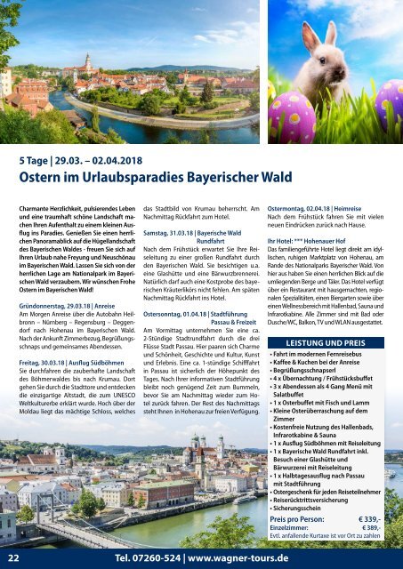 Wagner-tours Katalog 2018