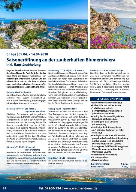 Wagner-tours Katalog 2018