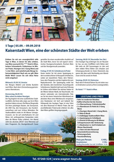 Wagner-tours Katalog 2018