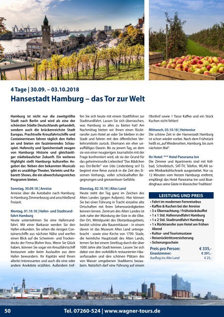 Wagner-tours Katalog 2018