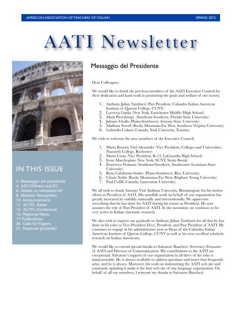 AATI Newsletter - University of Toronto Mississauga