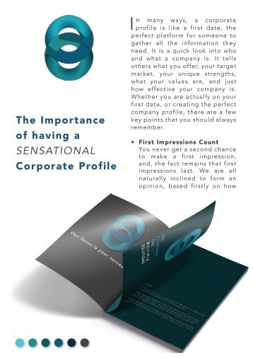 The Importance of having a sensational Corporate Profile.