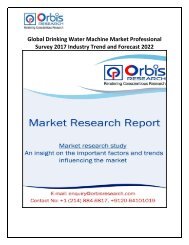 Global Drinking Water Machine Market New Study of Trend and Forecast Report 2017-2022