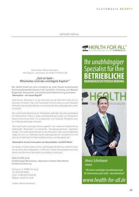 health@work Ausgabe 6/2017