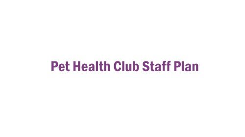 PHC staff plan information