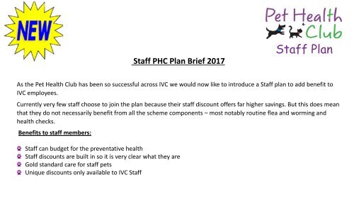 PHC staff plan information