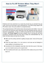 How to Fix HP Printers When They Won’t Respond?