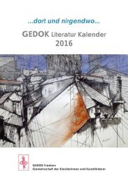 GEDOK-Literatur Kalender 2016 - Auszug