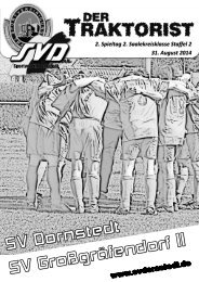 "Der Traktorist" - 2. Spieltag 2. Saalekreisklasse 2014/2015 - SV Dornstedt vs. SV Großgräfendorf II