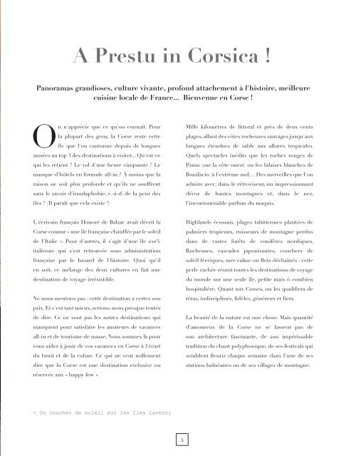 Magazine A Prestu 2018 - CORSiCA TRAVEL