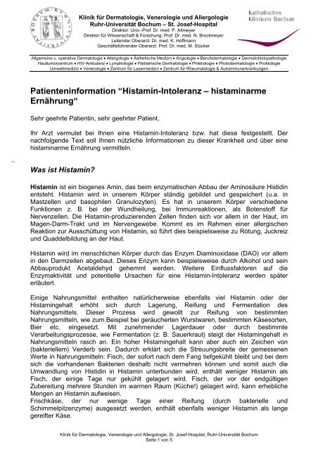 Histamin Intoleranz Histaminarme Ernahrung Derma De